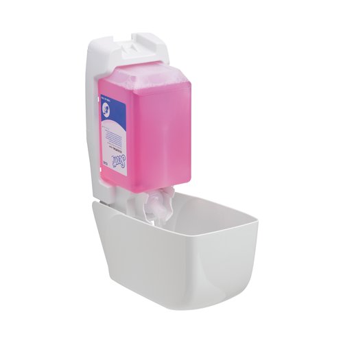 This Kleenex Aqua Foam Hand Soap lathers up to wash hands thoroughly, rinsing off more quickly than traditional soap. Cost effective and hygienic, this luxury Kleenex Hand Cleanser is designed for use with the Kleenex Dispenser 6948. Ideal for use in most washrooms, the compact yet generous 1 litre size means that refills will be needed less often, with 2500 shots in each cartridge.