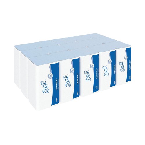 KC02484 Scott Control Interfold V Fold Paper Hand Towels 1 Ply 240 Sheets Blue (Pack of 15) 6682