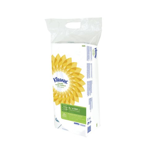 Kleenex 2-Ply Ultra Hand Towel 124 Sheets (Pack of 5) 7979 - Kimberly-Clark - KC03030 - McArdle Computer and Office Supplies