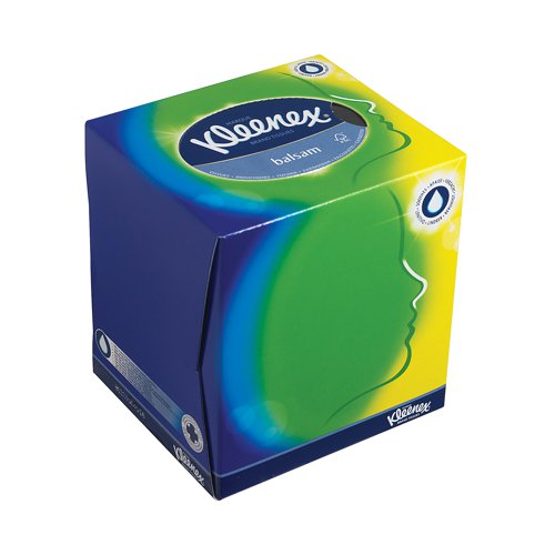 Kleenex Balsam Facial Tissues Cube 56 Sheets (Pack of 12) 8825 - Kimberly-Clark - KC03377 - McArdle Computer and Office Supplies