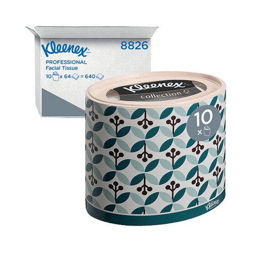Kleenex Facial Tissues Oval Box 64 Sheets (Pack of 10) 8826