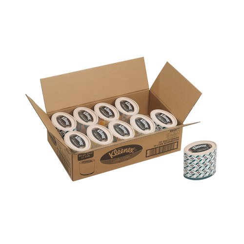 These fresh, white Kleenex Facial Tissues are 3-ply for strength and luxurious softness that is gentle on skin. The handy and stylishly designed oval dispenser box looks great in offices and customer-facing businesses. Each box contains 64 tissues and this pack includes 10 boxes.
