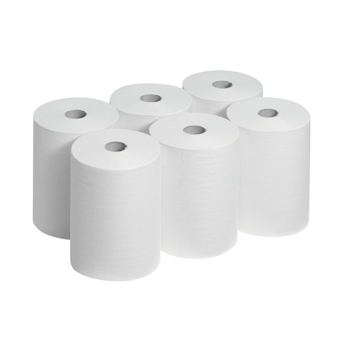 Scott 1-Ply Slimroll Hand Towel Roll White (Pack of 6) 6657 - Kimberly-Clark - KC04043 - McArdle Computer and Office Supplies
