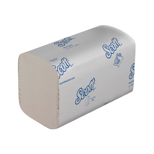 These Scott Control Hand Towels measure 200 x 210mm and are interfolded for single sheet dispensing, to reduce wastage. The interfolded design also prevents towels from ripping when being pulled from the dispenser and the lightweight towel is absorbent and strong, even when wet. These essential, 1-ply hand towels come supplied in a pack of 15 refills for your dispenser and are ideal for customer or employee washrooms and kitchens. Each sleeve contains 304 towels. Compatible with Aquarius Folded Hand Towel Dispensers 6945, 6956 and 7171 and Kimberly Clark Professional Hand Towel Dispensers 9962 and 8971.