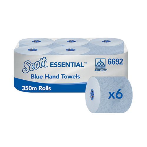 Scott Essential Rolled Paper Hand Towels 6m x 350m Blue (Pack of 8400) 6692