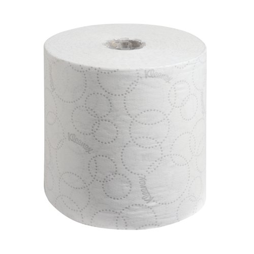 This premium Kleenex Ultra Hand Towel Roll provides a quality, caring hand drying experience for use in shared washrooms. Made using unique AIRFLEX technology, the 2-ply roll is soft and highly absorbent. Each embossed roll contains 600 sheets and is 150m long. For use with Aquarius hand towel dispensers (7375 and 7376), this pack contains 6 white rolls.