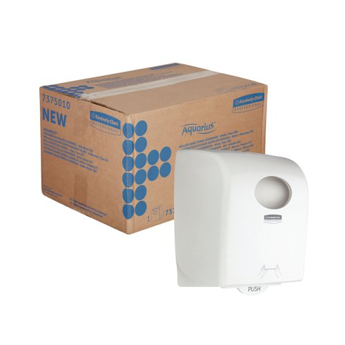 Aquarius Rolled Hand Towel Dispenser White 7375 - Kimberly-Clark - KC05078 - McArdle Computer and Office Supplies