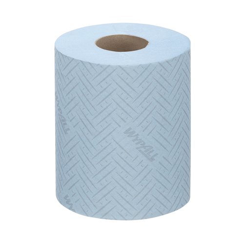 WypAll L10 Food and Hygiene Centrefeed Paper Rolls 1 Ply Blue (Pack of 6) 6223