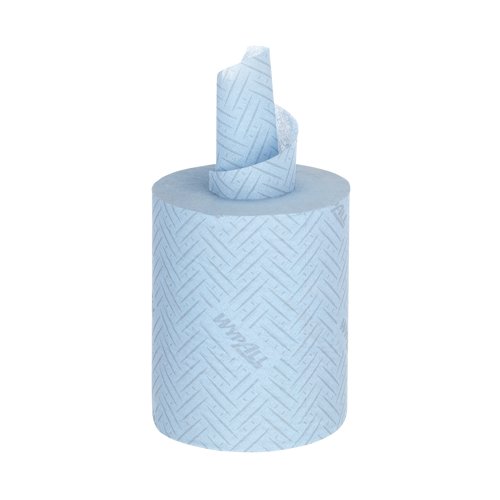 WypAll L10 Food and Hygiene Centrefeed Paper Rolls 1 Ply Blue (Pack of 6) 6223 Kimberly-Clark