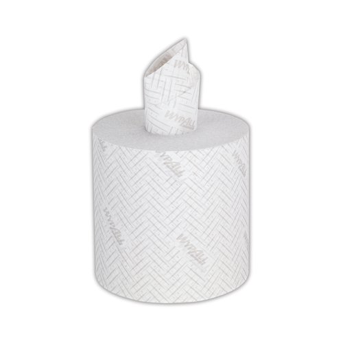 KC05176 | Perfect for use in kitchen and catering, this centrefeed roll is certified for safe use with food contact. Made from 100% recycled fibres, it is ideal for wiping surfaces and spillages.