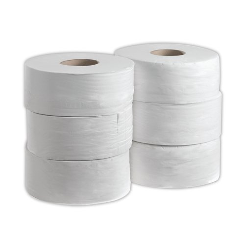 Ideal for high traffic areas, this Kleenex Jumbo Toilet Tissue is an everyday 2-ply tissue offering comfort and strength. It is designed to completely break down and dissolve in water to prevent blockages and is Ecolabel certified.