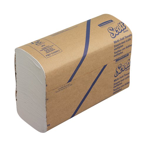 Scott Multifold Hand Towels 250 Sheet White (Pack of 16) 3749 - Kimberly-Clark - KC37490 - McArdle Computer and Office Supplies