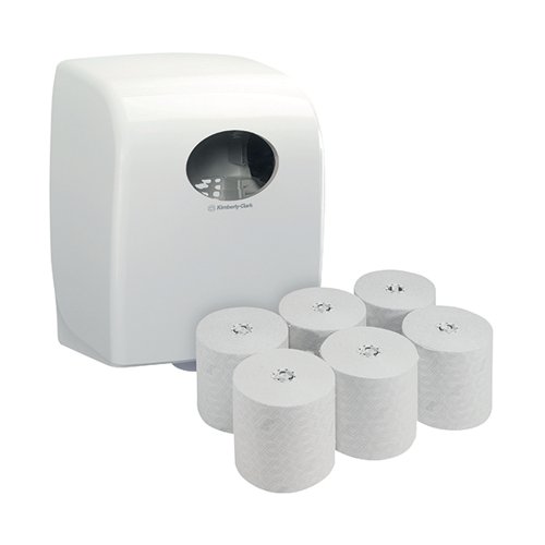 Scott Essential Rolled Hand Towel 350m White (Pack of 6) FOC Dispenser