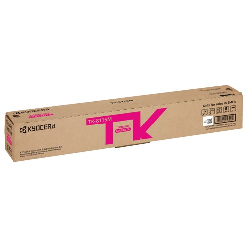 A magenta microfine toner designed for use with the ECOSYS M8124cidn and ECOSYS M8130cidn models. With an average continuous toner yield of up to 6,000 pages, this toner kit has CO2 neutral toner and is in accordance with ISO/IEC 19798.