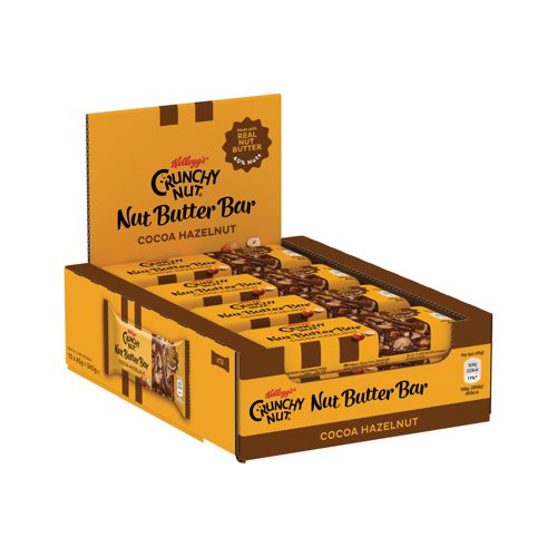 Kellogg's Crunch Nut Cocoa Hazelnut Nut Butter Bar 45g (Pack of 12) 7100439000
