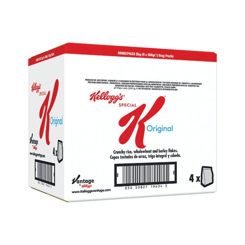 Kellogg's Special K Bag 500g (Pack of 4) 5119633000 - Kelloggs - KEL19634 - McArdle Computer and Office Supplies