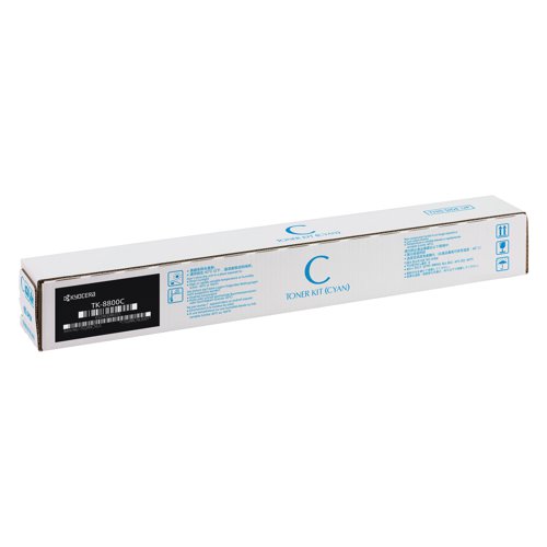 Specifically designed for use with the ECOSYS P8060cdn, this toner is engineered with smaller particles which require less heat to fuse them to the page thus reducing energy consumption. Manufactured for sustainable and economical printing, this toner cartridge offers excellent image quality offered by advanced toner and colour technology. With a print yield of 20,000 pages, this Kyocera Cyan Laser Toner Cartridge gives excellent value for money.