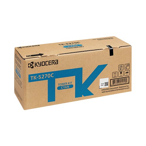 Kyocera Toner Cartridge Cyan TK-5270C (6000 page capacity) 1T02TVCNL0