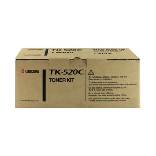 Kyocera Cyan TK-520C Toner Cartridge (4000 Page Capacity)