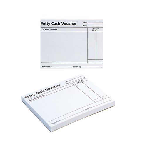 Q-Connect Petty Cash Voucher Pad 125x101mm (Pack of 10) KF00103 - VOW - KF00103 - McArdle Computer and Office Supplies