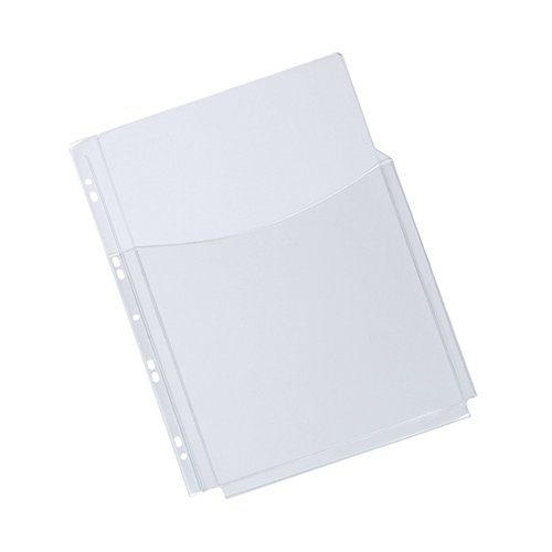 KF00139 | This Q-Connect 3/4 cover expanding pocket is made of durable 180 micron PVC to protect your A4 documents. The pocket expands up to 20mm for extra document capacity, which is ideal for projects or presentations. The multi-punched side strip allows for easy and secure filing in standard lever arch files and ring binders. This pack contains 5 pockets.