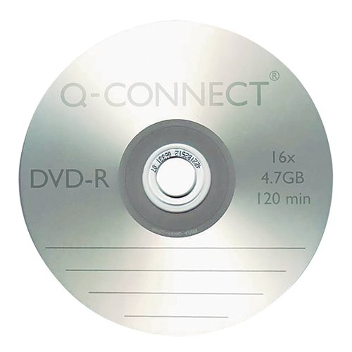 Q-Connect DVD-R 4.7GB Cake Box (Pack of 25) KF00255 CD, DVD & Blu-Ray Disks KF00255