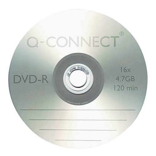 KF00255 | If you want an easy way to store a number of different files in a variety of forms, then you need these Q-Connect writable DVD's. Each one of these DVDs can take up to 4.7GB of information, making them perfect for audio, video and any other files. Almost every computer has a disk drive and these disks are a perfect way to utilise this fact to provide you with storage that is perfect for keeping files when you are on the go.