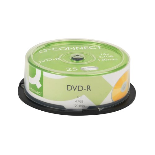 KF00255 Q-Connect DVD-R 4.7GB Cake Box (Pack of 25) KF00255