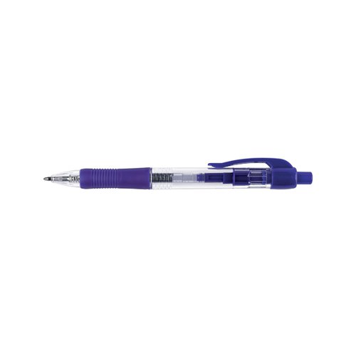 Q-Connect Retractable Ballpoint Pen Medium Blue (Pack of 10) KF00268 - KF00268