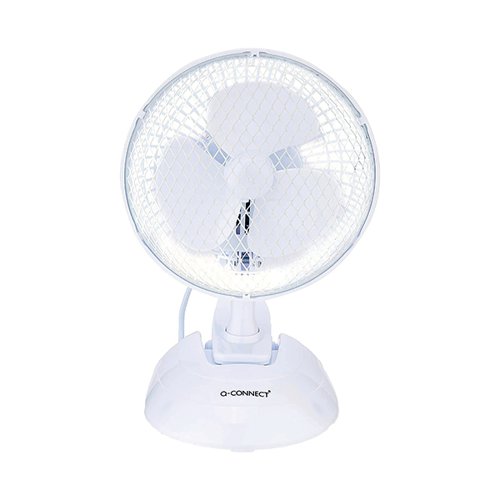 KF00401 | This six inch diameter fan features a spring clip that lets you secure the fan to almost any tabletop or shelf allowing you to enjoy a cool and pleasant atmosphere. The tilting pivot provides a cooling stream of air at almost any angle, or use the two speed adjustable control to suit your preferences. This compact fan offers excellent flexibility in terms of portability.