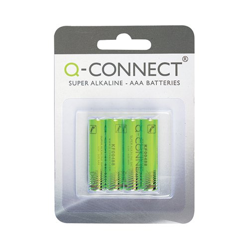 Q-Connect AAA Battery (Pack of 4) KF00488 Disposable Batteries KF00488