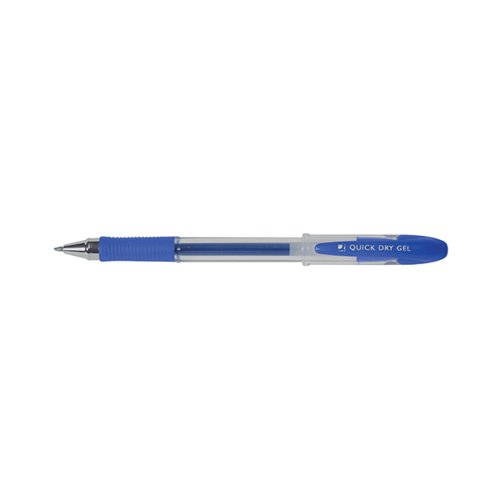 Q-Connect Quick Dry Gel Pen Medium Blue Pack 12 KF00679