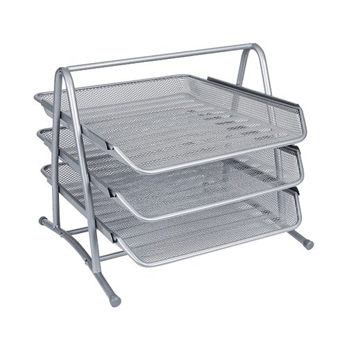 Q-Connect 3 Tier Letter Tray Silver KF00822 | KF00822 | VOW