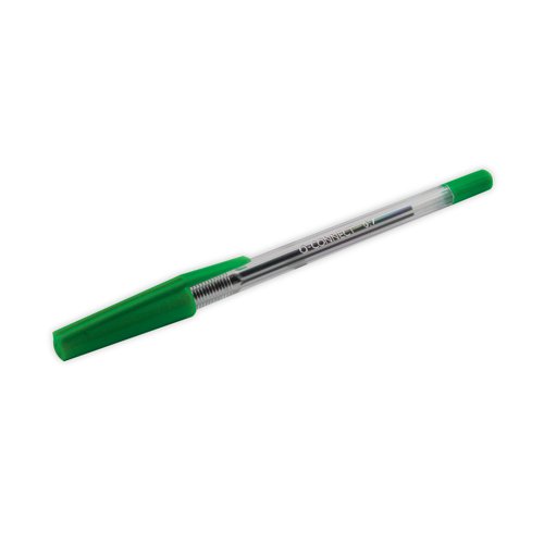 Q-Connect Ballpoint Pen Medium Green (Pack of 50) KF01043 Ballpoint & Rollerball Pens KF01043