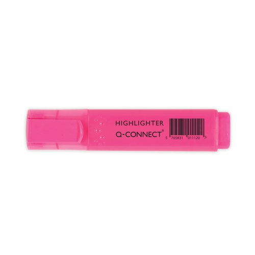 Q-Connect Pink Highlighter Pen (Pack of 10) KF01112 - KF01112
