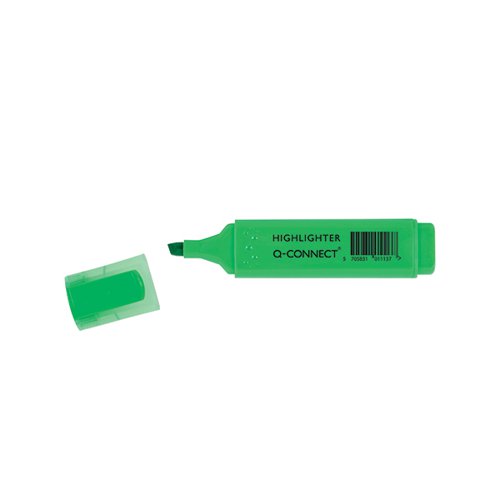 Q-Connect Green Highlighter Pen Pack 10 KF01113