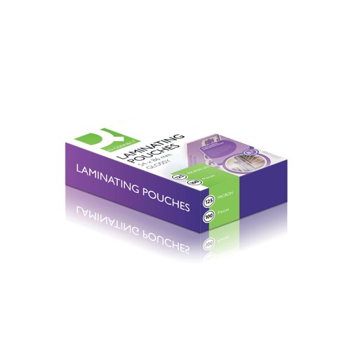 Q-Connect 54x86mm Laminating Pouches 250 Micron (Pack of 100) KF01203 Laminating Pouches KF01203