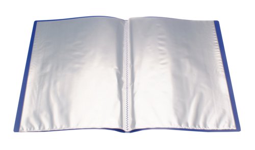 Q-Connect Polypropylene Display Book 20 Pocket Blue KF01251 - KF01251