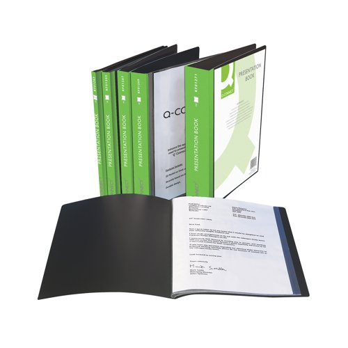 KF01269 Q-Connect Presentation Display Book 60 Pocket A4 Black KF01269