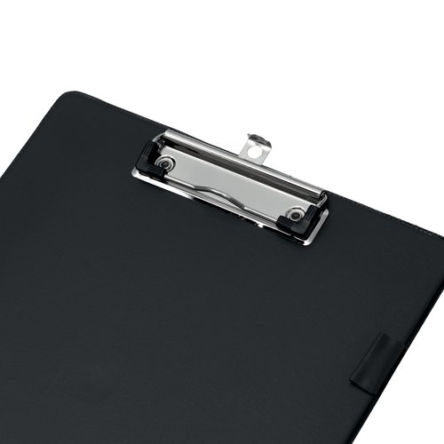 Q-Connect PVC Single Clipboard Foolscap Black KF01296 - VOW - KF01296 - McArdle Computer and Office Supplies