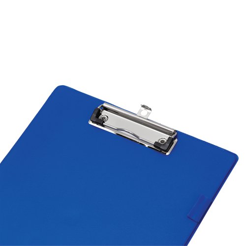KF01297 | This Q-Connect clipboard is a great solution for those who work on the go, providing a rigid and smooth surface that supports documents.  A strong clip keeps documents fastened securely to the clipboard for clear, smooth writing, no matter where you are. This clipboard is suitable for both A4 and foolscap documents and comes in blue.