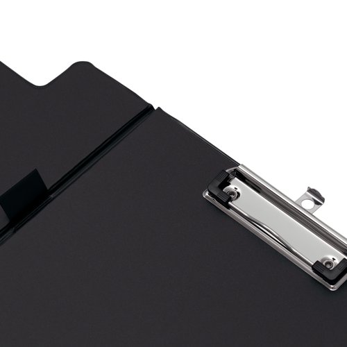 Q-Connect PVC Foldover Clipboard Foolscap Black KF01300