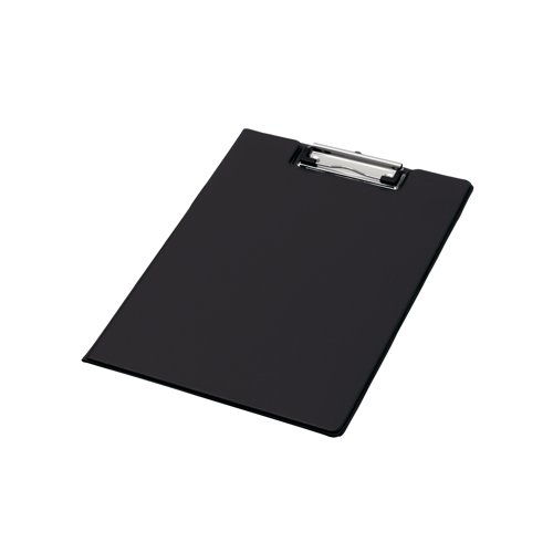 This Q-Connect clipboard is a great solution for those who work on the go, providing a rigid and smooth surface that supports documents.  A strong clip keeps documents fastened securely to the clipboard for clear, smooth writing, no matter where you are. The foldover cover protects documents and has a pocket on the inside for storing additional papers. This clipboard is suitable for both A4 and foolscap documents and comes in black.