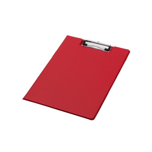Q-Connect PVC Foldover Clipboard Foolscap Red KF01302 KF01302
