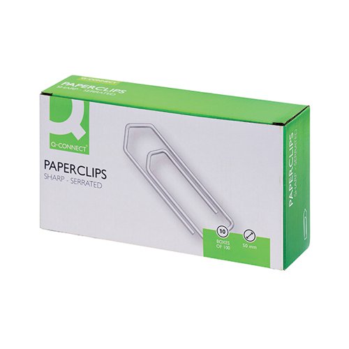 Q-Connect Paperclips Giant No Tear 50mm (Pack of 1000) KF01318Q
