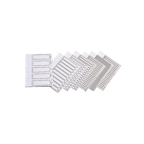 Q-Connect Index A4 Multi-Punched A-Z 20-Part Polypropylene White