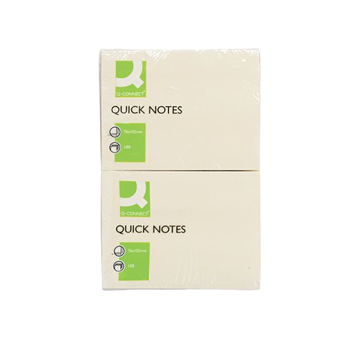 Q-Connect Quick Notes 76 x 102mm Yellow (Pack of 12) KF01410
