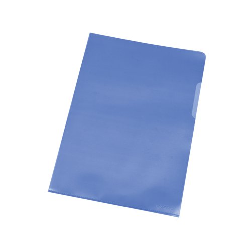 KF01486 | These handy 120 micron Q-Connect cut flush folders feature an open top and side with an easy access thumb cut out. The A4 folders are ideal for filing unpunched papers or collating reports, projects and more. This pack contains 100 blue cut flush folders.