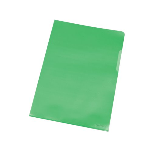 KF01488 Q-Connect Cut Flush Folder A4 Green (Pack of 100) KF01488
