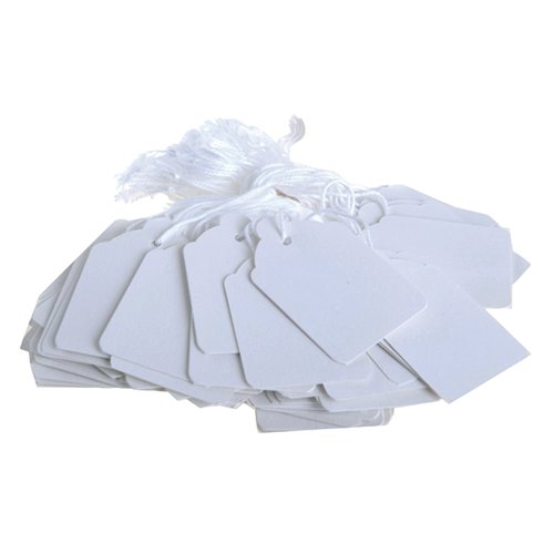 Strung Ticket 48x30mm White (Pack of 1000) KF01620